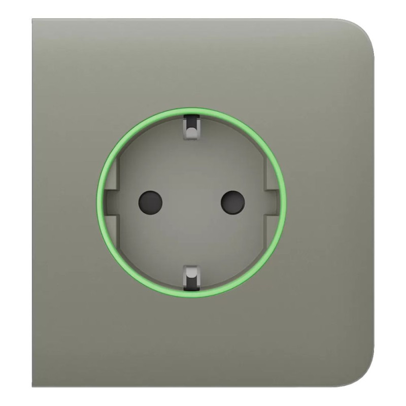 Фронтальна панель Ajax SideCover (smart) [type F] [55] ASP olive/оливкова для розумної розетки Outlet (type F)