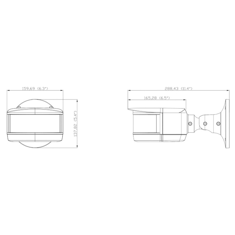 IP-відеокамера панорамна 2Mp*4 TVT TD-6528M3N (D/PE/AR2) f=3.3mm