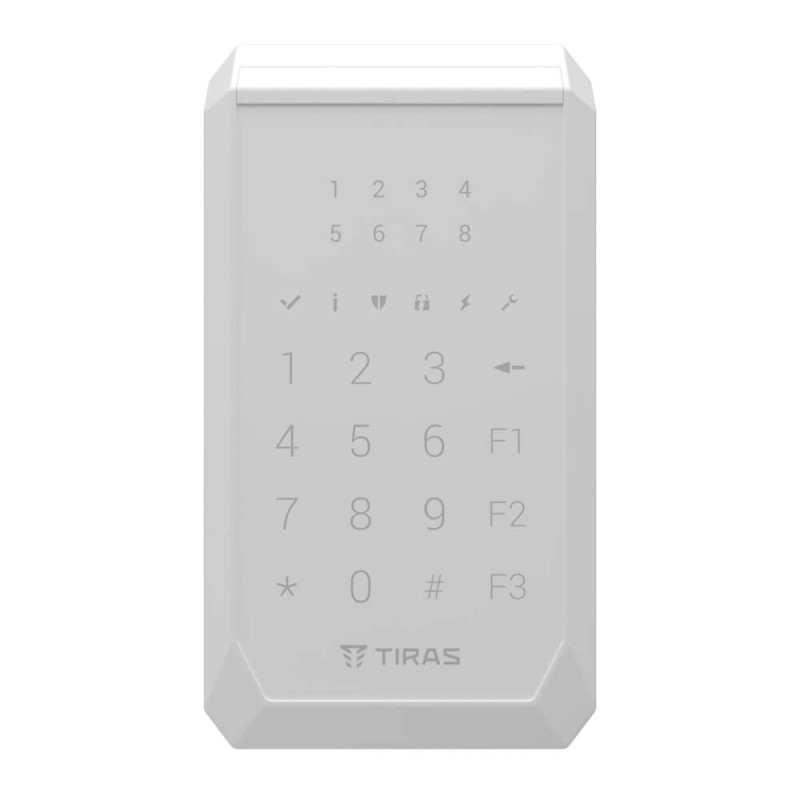 Клавіатура Tiras K-PAD8 White на 8 індикаторів зон