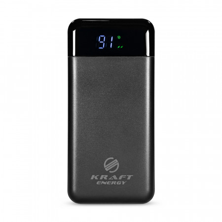 Повербанк 20000mAh Power Bank Kraft KPB-2120FCL Black 22.5W QC3.0 LED-ліхтар