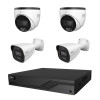 Комплект IP-відеонагляду на 4 камери TVT IP-Video Kit 4x4Mp (T/B) PoE: 2 купольні + 2 циліндричні 4Mp відеокамери + 4-канальний 6Mp відеореєстратор