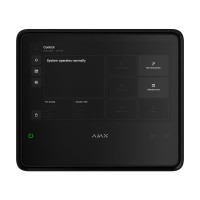 Бездротовий ППКП Ajax EN54 Fire Hub Jeweller Black з Wi-Fi, 2G/4G, Ethernet, підтримкою до 200 пристроїв та 40 пожежних зон