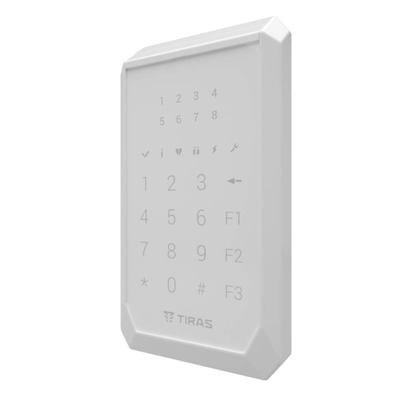Клавіатура Tiras K-PAD8 White на 8 індикаторів зон
