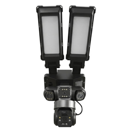 IP PTZ-відеокамера автономна з 4G, прожектором та сонячною панеллю 3Mp+3Mp+3Mp Light Vision VLC-1223IGL/3C (Lamp+Solar) f=4mm, на акумуляторних батареях