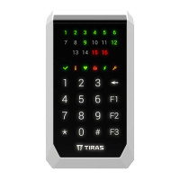 Клавіатура Tiras K-PAD16+ Black на 16 індикаторів зон з вбудованим зчитувачем NFC/Mifare