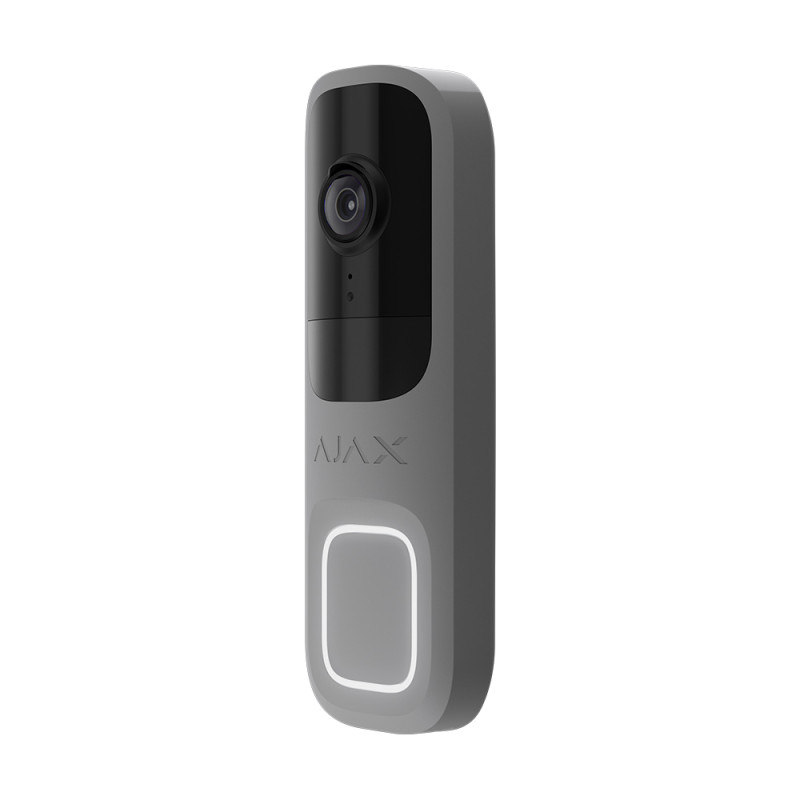 Відеодзвінок з WiFi 4Mp Ajax DoorBell Gray із вбудованим штучним інтелектом та ІЧ датчиком руху