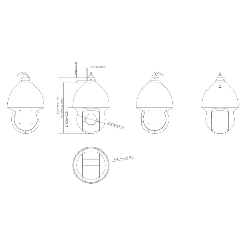 IP PTZ-відеокамера 4Mp TVT TD-8543IE3N(PE/40M/AR36) f=4.5-180mm 40x