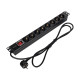 Блок розеток Trinix TRX-PDU/8M-16А Black для комутаційної шафи 19