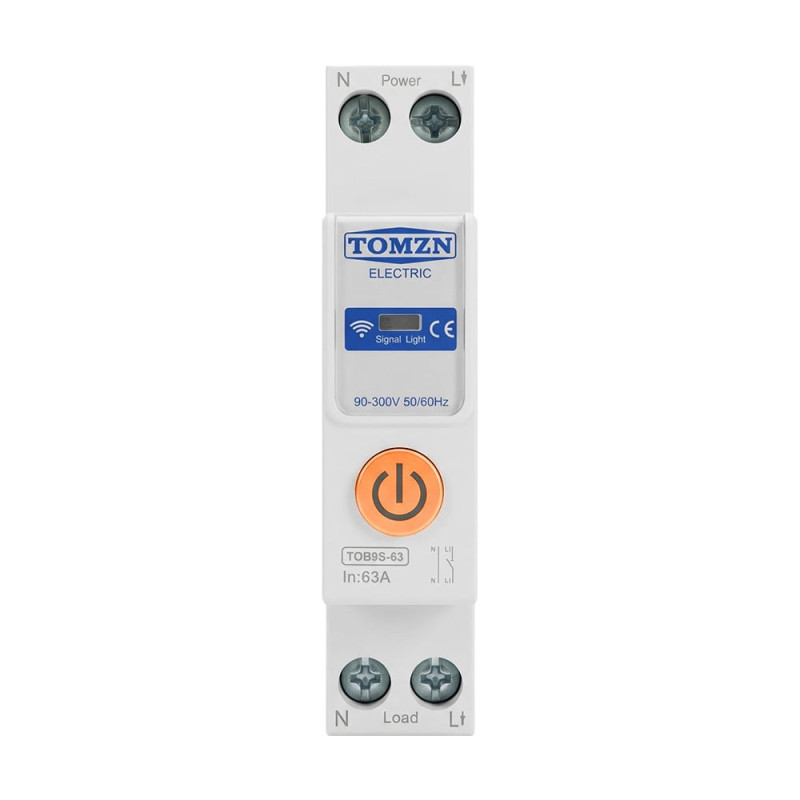 Розумний автоматичний вимикач з Wi-Fi (Tuya) TOMZN TOB9S-63 63A