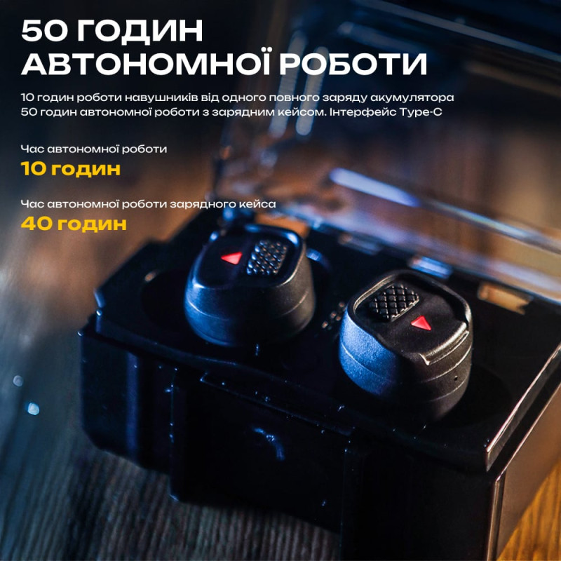 Активні захисні навушники (беруші) Earmor M20T PRO Foliage Green з Bluetooth 5.4