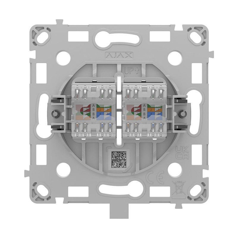 Механізм розетки Ajax OutletCore (LAN) Black для інтернет-розетки Outlet (LAN)