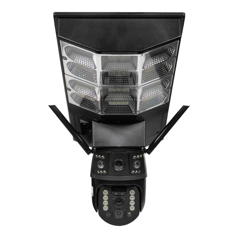 IP PTZ-відеокамера автономна з 4G, прожектором та сонячною панеллю 3Mp+3Mp+3Mp Light Vision VLC-1030IG10ZL/2C (Lamp+Solar) f=4mm, на акумуляторних батареях