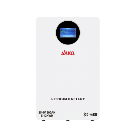 Акумуляторна батарея літій-залізо-фосфатна LiFePO4 200А*год 25.6В 5120Вт*год Sako Li-Sun series SK-25.6V200Ah настінний / підлоговий монтаж
