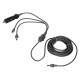 Кабель живлення 3 в 1 для Starlink Mini E-NET автомобільний прикурювач, DC Plug та USB Type-C Plug 5м