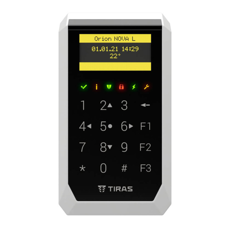 Клавіатура Tiras K-PAD OLED+ Black з OLED-дисплеєм та вбудованим зчитувачем NFC/Mifare