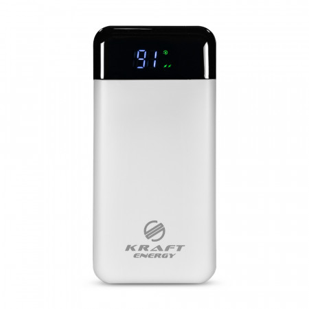 Повербанк 20000mAh Power Bank Kraft KPB-2120FCL White 22.5W QC3.0 LED-ліхтар