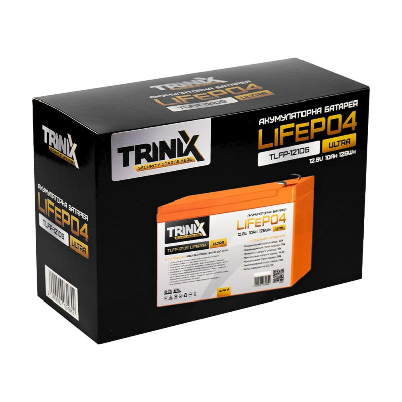 Акумуляторна батарея літій-залізо-фосфатна 12.8В 10А*год Trinix TLFP-1210S Ultra LiFePO4 (Orange)