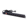 Блок розеток NVC-PDU/8M-16А Black для комутаційної шафи 19