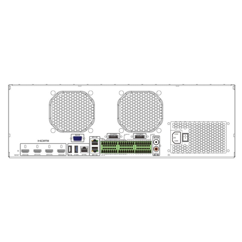 IP-відеореєстратор 64-канальний 16Mp TVT TD-3364H16-A3H-B
