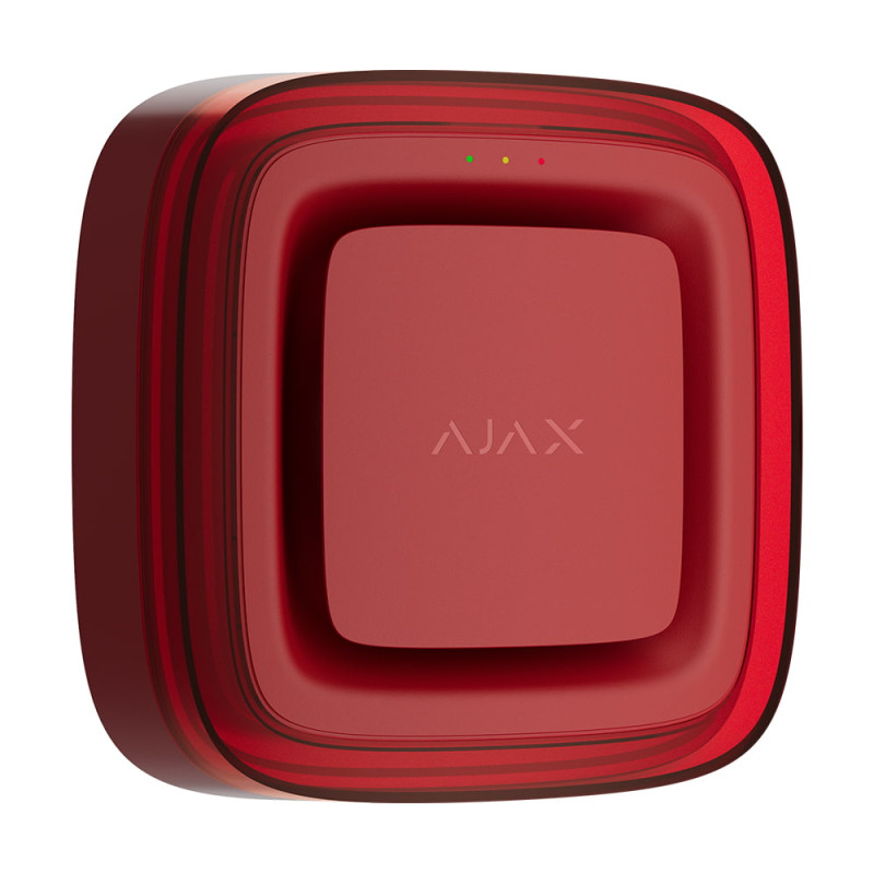 Бездротовий адресний пожежний оповіщувач світлозвуковий Ajax EN54 FireProtect (Sounder/VAD) Jeweller Red