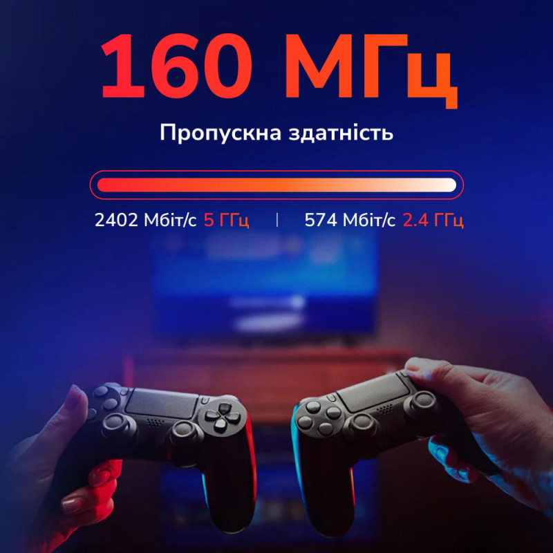 Маршрутизатор WiFi Mesh-система WiFi 6 2.5G Cudy M3000 Black (1-Pack) дводіапазонний AX3000