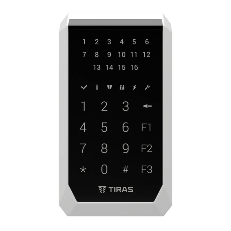 Клавіатура Tiras K-PAD16 Black на 16 індикаторів зон