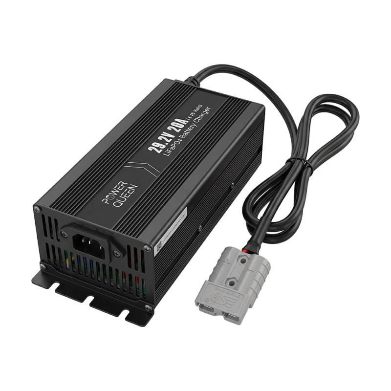 Зарядний пристрій для акумуляторних батарей LiFePO4 29.2V/20A Power Queen P24V20A-BCHA-MINI-X