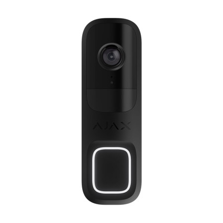 Відеодзвінок з WiFi 4Mp Ajax DoorBell Black із вбудованим штучним інтелектом та ІЧ датчиком руху