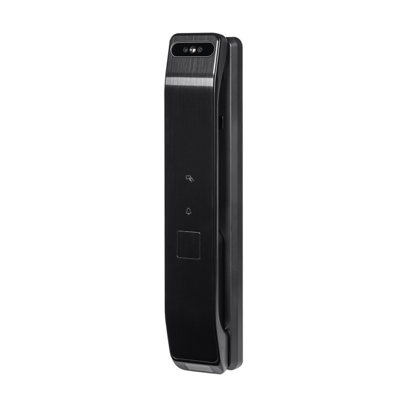 Замок біометричний автономний Trinix TRL-8804BTV Black L/R з Bluetooth та Wi-Fi, розпізнаванням облич, долоней, зчитувачем відбитків пальців і карт Mifare