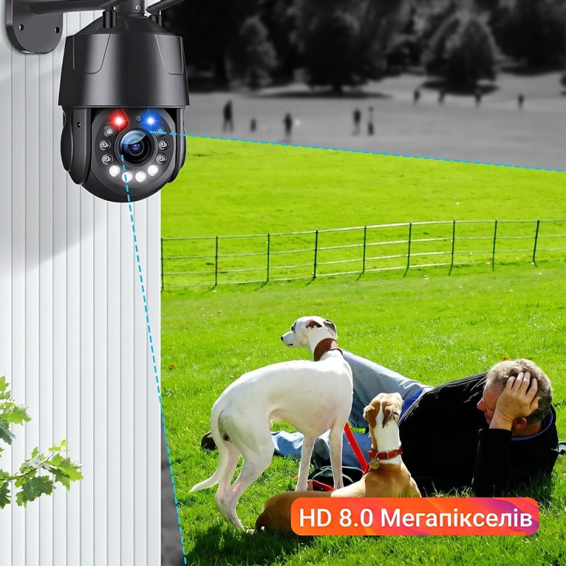 IP PTZ-відеокамера з WiFi 8Mp Light Vision VLC-9808-PTZ20(CamHi) f=4.7-94mm 20x, з мікрофоном
