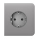 Фронтальна панель Ajax SideCover (basic) [type F] fog/димна для розетки Outlet (type F)