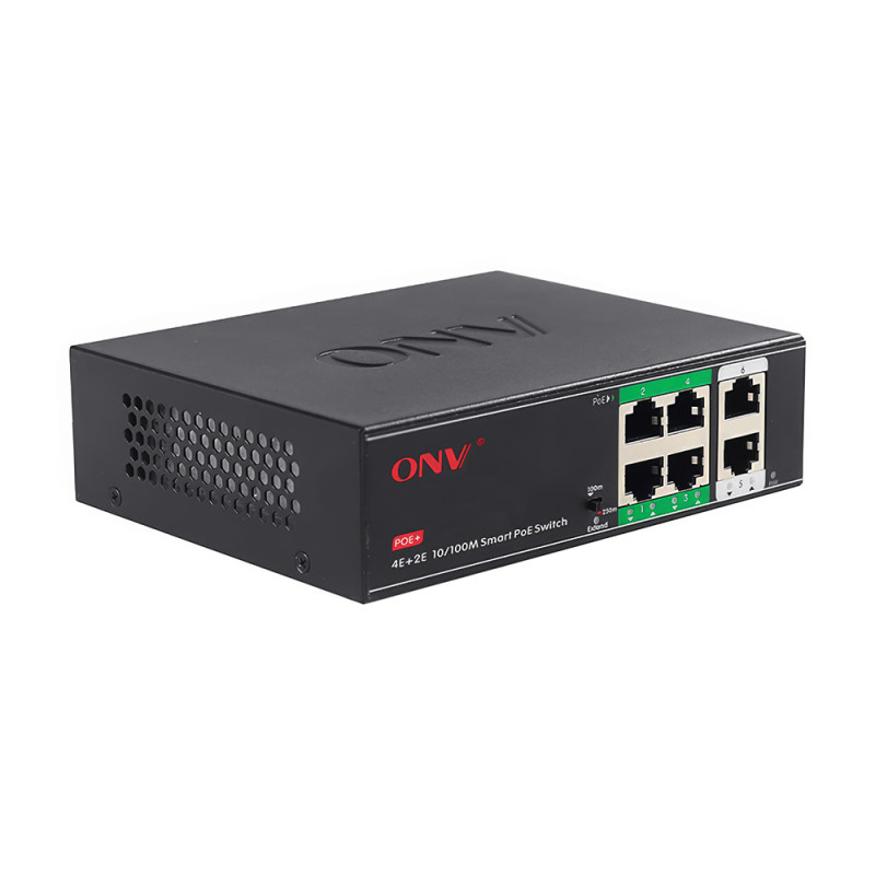 PoE-комутатор некерований 6-портовий ONV-H1064PSD з 4 портами PoE