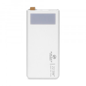 Повербанк 50000mAh Power Bank Kraft KPB-2350FCL White 22.5W QC3.0 LED-ліхтар