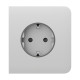 Фронтальна панель Ajax SideCover (basic) [type F] white/біла для розетки Outlet (type F)