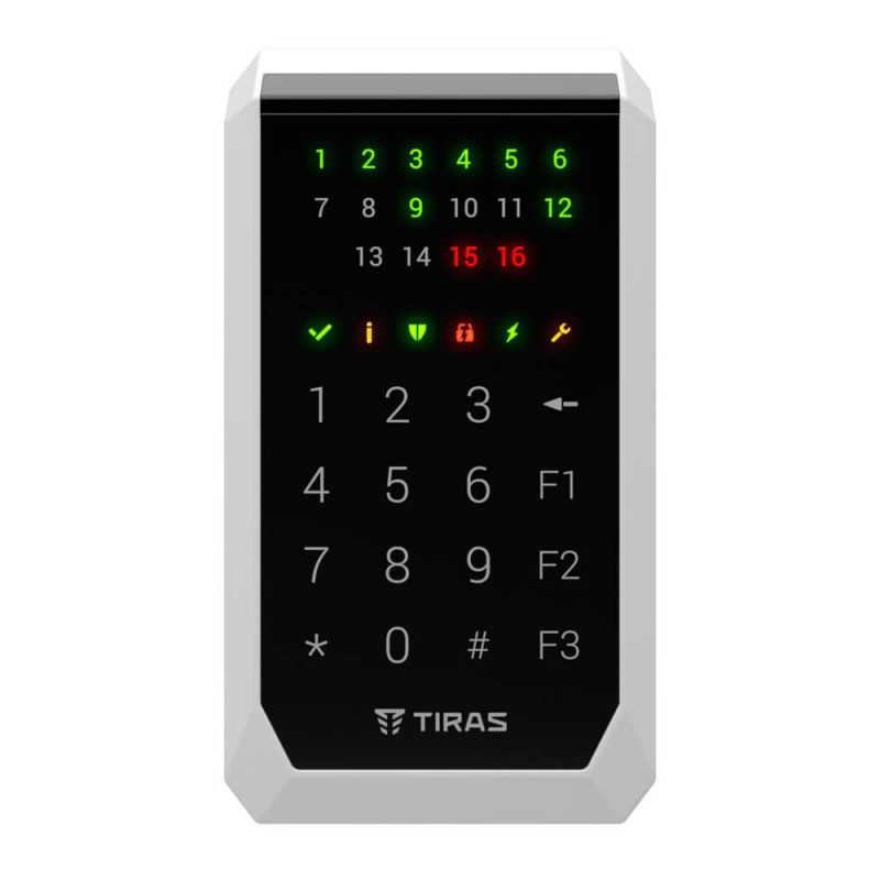 Клавіатура Tiras K-PAD16 Black на 16 індикаторів зон