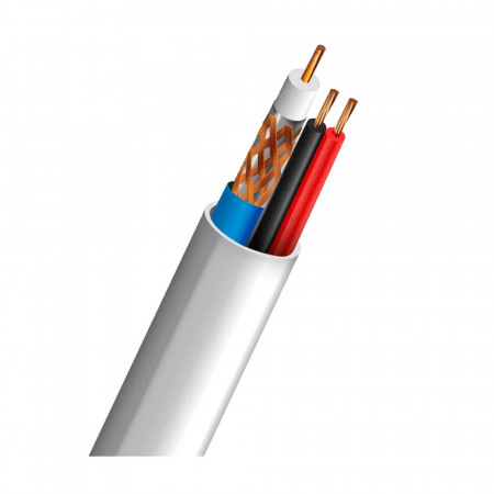 Кабель коаксіальний RG-59+2*0.5 CU 0.8mm Indoor ОS-структура Trinix 305m