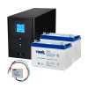 Комплект резервного живлення Kraft PSW2000VA/1600W(LCD)24V UPS + гелева батарея 2540 Вт*г