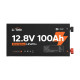 Акумуляторна батарея літій-залізо-фосфатна 12.8В 100А*год LiFePO4 LiTime Slim 12V100-100-SLIM-LTCP-4-SE100 ультратонка