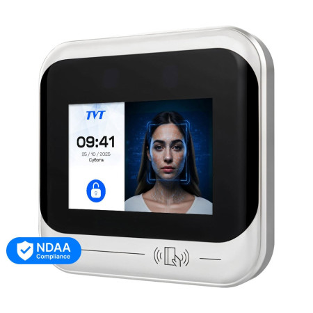 Біометричний термінал контролю доступу з WiFi 2Mp TVT TD-E2123-IC/PE/TP/WF з розпізнаванням облич і зчитувачем Mifare