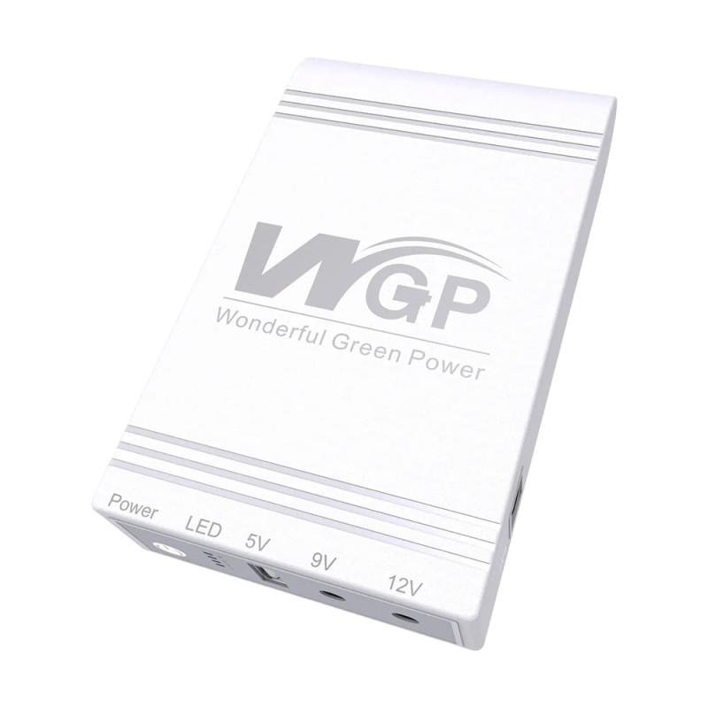 Джерело безперебійного живлення Mini UPS WGP UPS103C 16000mAh 5V/9V/12V, Li-ion 4*4Ah, для роутера і медіаконвертера