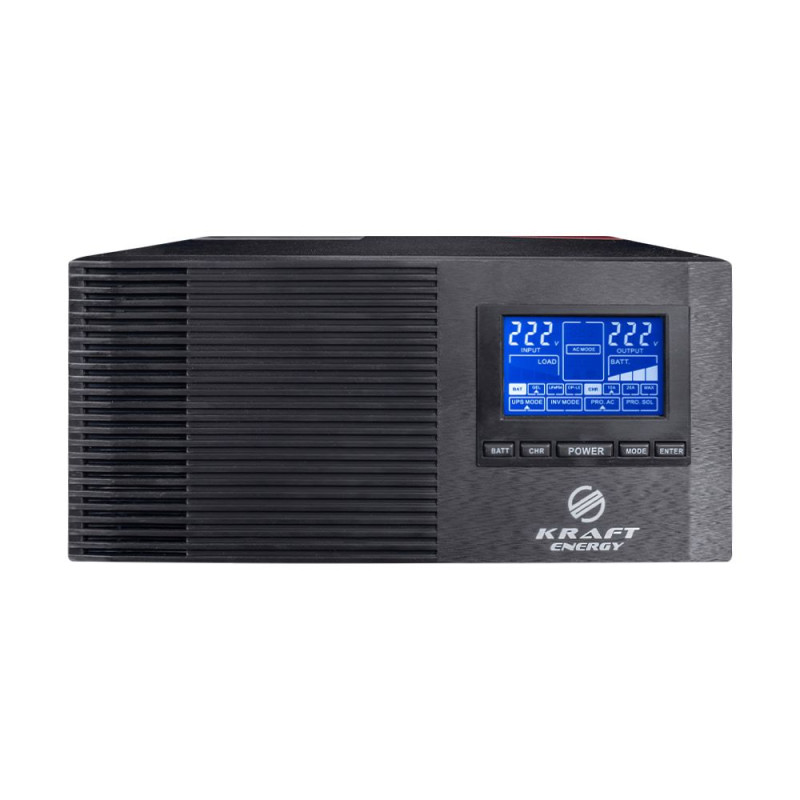 Інвертор Kraft KRF-AVR600VA/500W-12V з правильною синусоїдою під зовнішній акумулятор