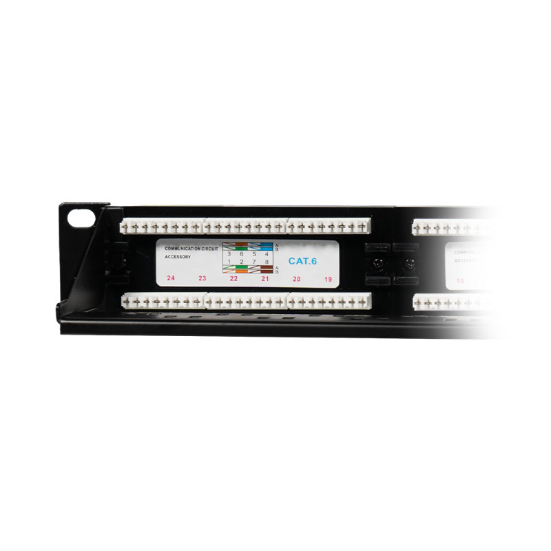 Патч-панель 24 порти NVC-PN-01/24 CAT5/CAT6 19
