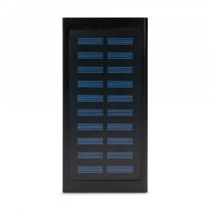 Повербанк з сонячною панеллю 20000mAh Power Bank Kraft KPB-1020SLIM Black LED-ліхтар