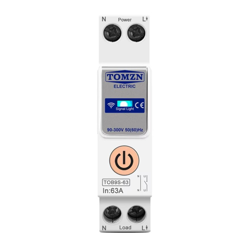 Розумний автоматичний вимикач з Wi-Fi (Tuya) TOMZN TOB9S-63 63A