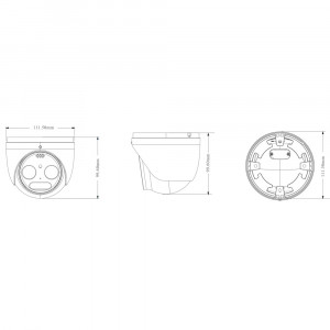 Тепловізійна IP-відеокамера 5Mp TVT TD-5525E1-VT(3/PE) f=4mm, thermal 256x192 f=3.2mm. Photo 2