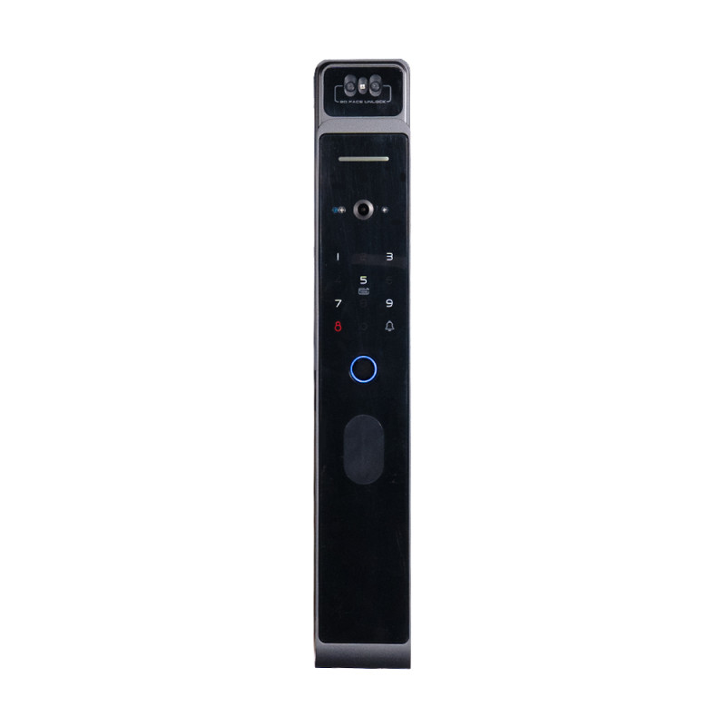 Замок біометричний автономний Trinix TRL-8802BTV Black з WiFi, розпізнаванням облич, зчитувачем відбитків пальців і карт Mifare