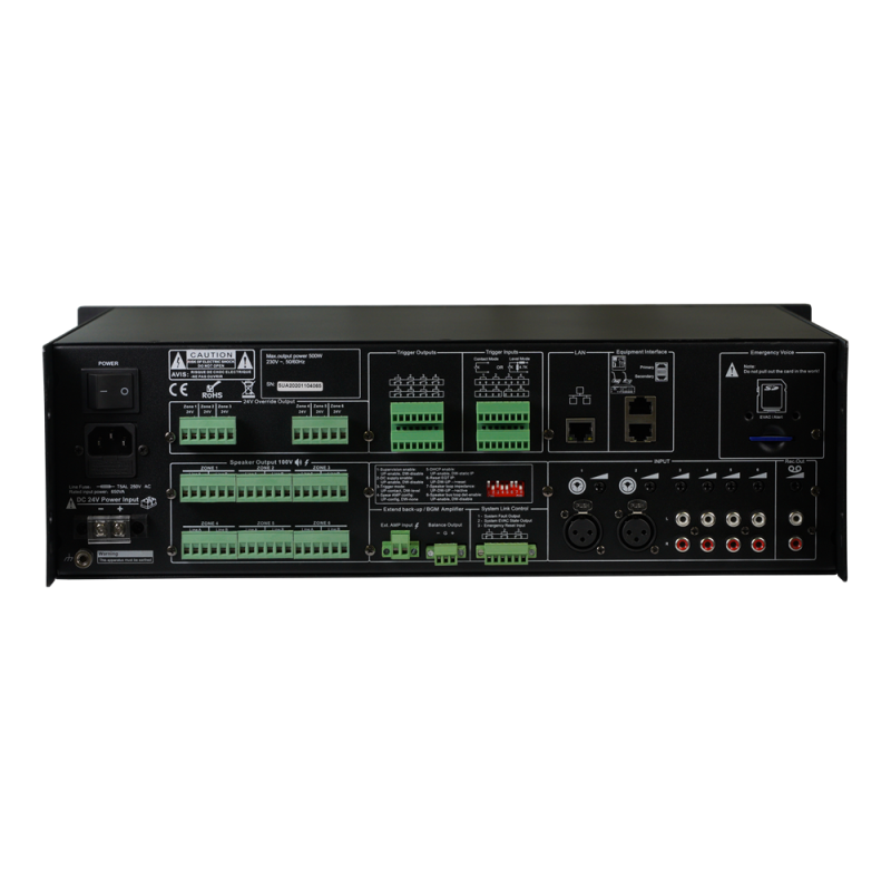 Підсилювач-контролер CMX EVAC-240, 6 зон, 19