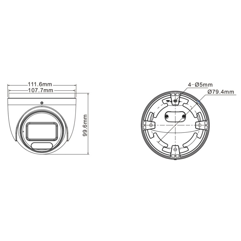 IP-відеокамера 4Mp TVT TD-9545C4-A(PE/AW3) White Full Color f=2.8mm з мікрофоном