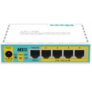 MikroTik hEX PoE lite (RB750UPr2) 5-портовый маршрутизатор