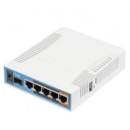 MikroTik hAP ac (RB962UiGS-5HacT2HnT) Двухдиапазонная Wi-Fi точка доступа с 5-портами Ethernet  для домашнего использования